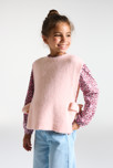 Jersey poncho sin mangas rosa niña 1