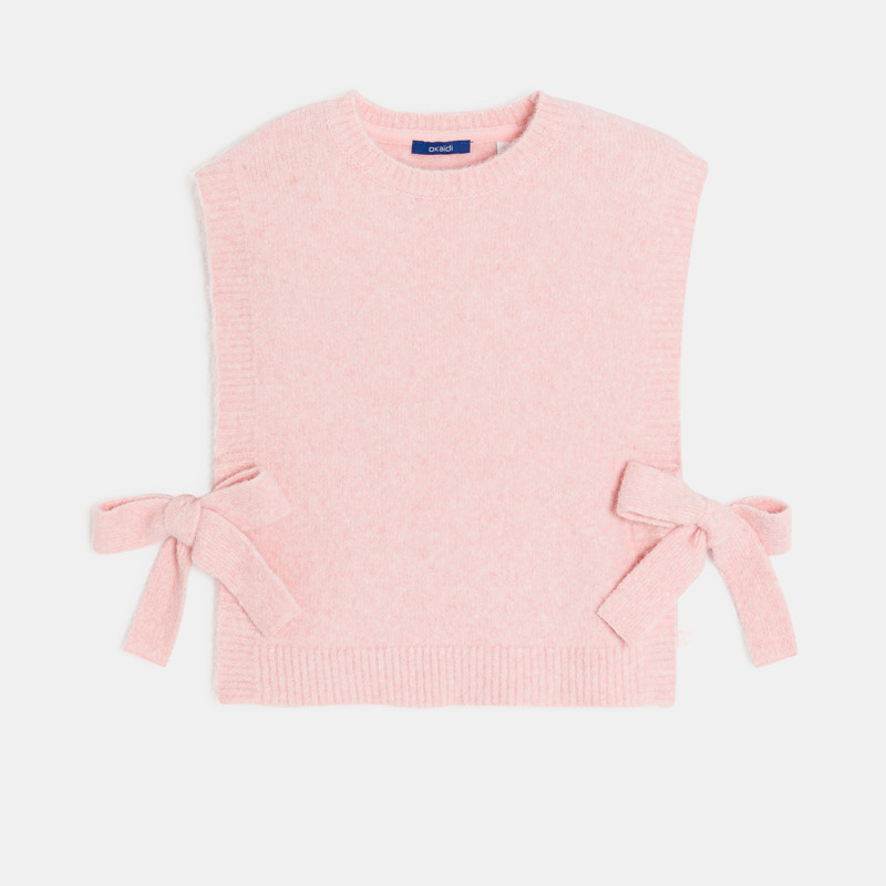 Ponchopullover ärmellos rosa Mädchen