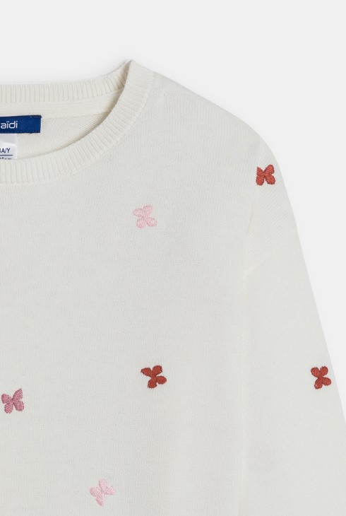 Pulover za djevojčice s dvobojnim leptirima 2