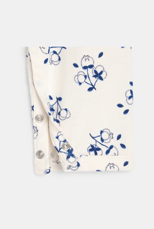 Langer Overall Blumen Katzen blau Kleinkind Mädchen 2