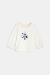 Blouse fleur chat blanc bébé fille