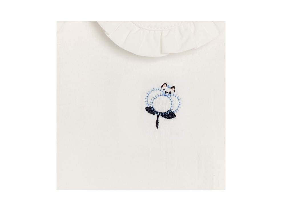 Weite Bluse Kragen weiß Kleinkind Mädchen 2