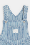 Robe salopette rayée bleu bébé fille 2