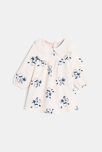 Robe molleton léger et gilet denim blanc bébé fille 2