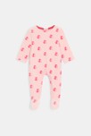 Pyjama bébé rose à motifs