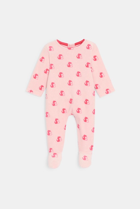 Pyjama bébé rose à motifs 1
