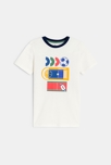 T-shirt manches courtes à motif blanc Garçon