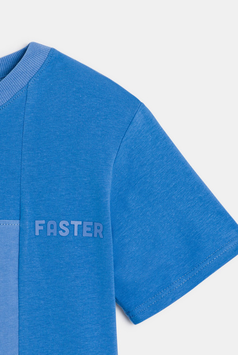 Majica kratkih rukava za dječake colorblock plava 2