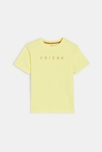 T-shirt manches courtes à message jaune Garçon