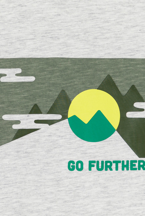 Siva prošarana majica kratkih rukava s porukom za dječake 2