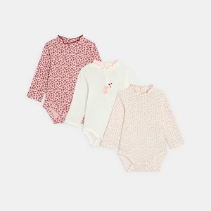 Body Leopardenmuster rosa Kleinkind Mädchen (3er-Pack)