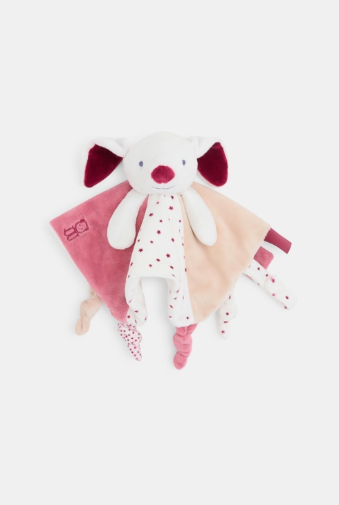 Schmusetuch flach Samt Kaninchen rosa Kleinkind Mädchen 1