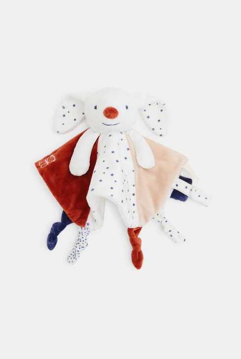 Doudou plat velours lapin orange bébé garçon 1