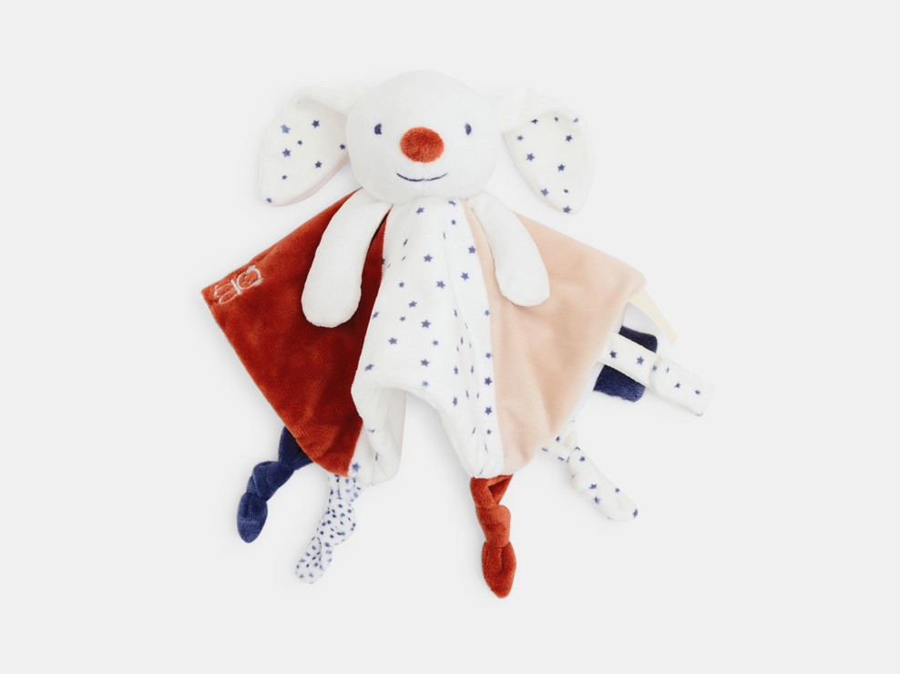 Platte velours knuffel oranje konijn voor babyjongens 1