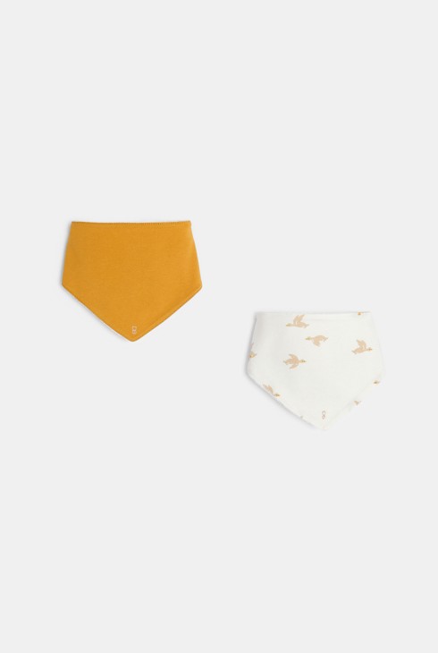 Bavoirs bébé jaune (lot de 2)