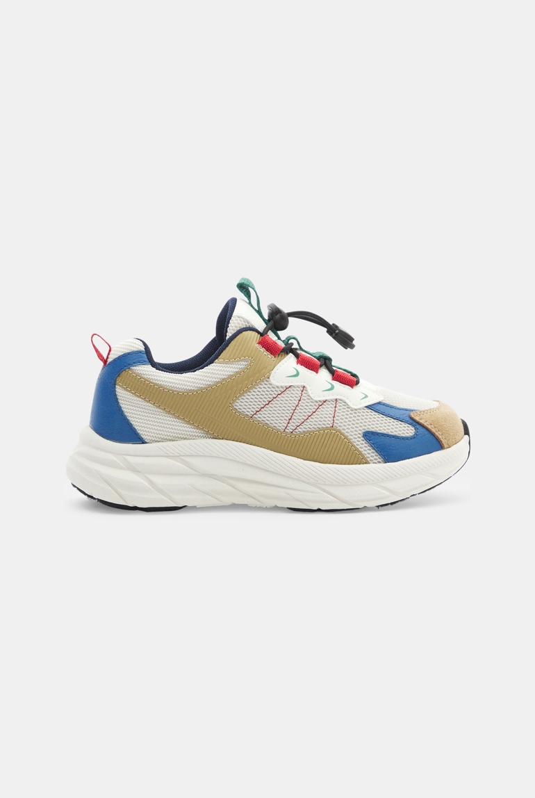 Zapatillas running cordones autoajustables marrón niño 1