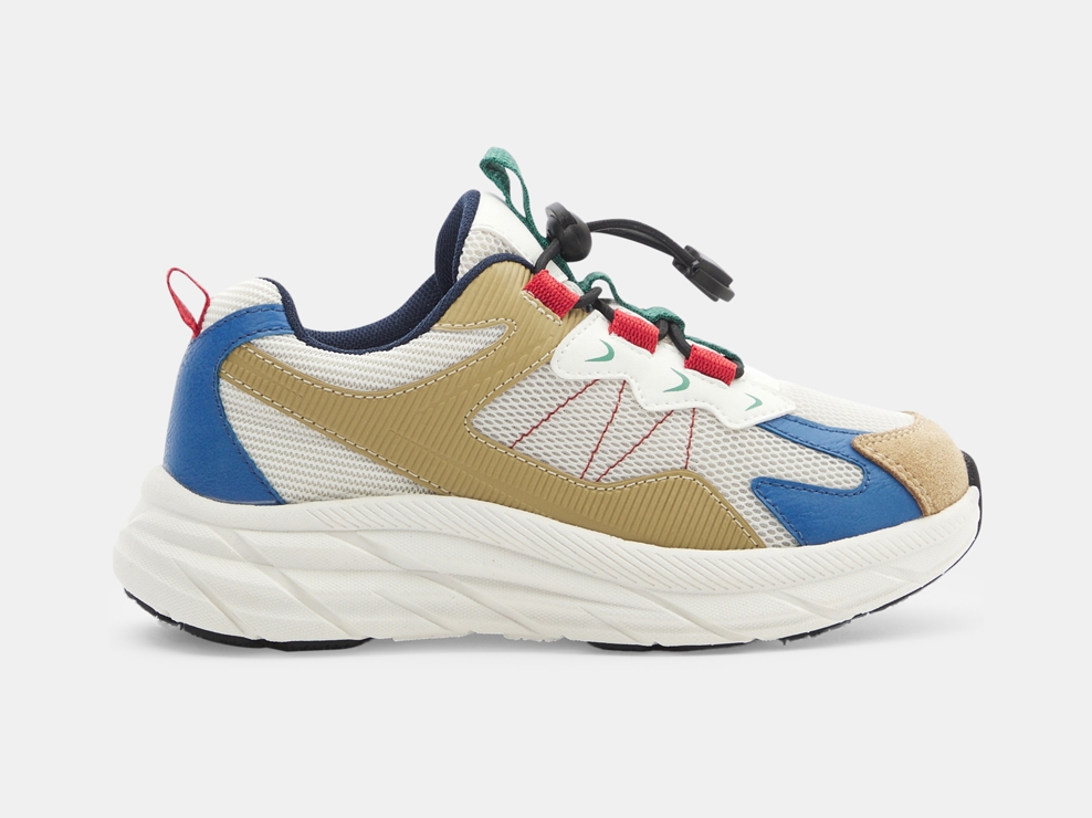 Bakets running lacets autobloquants marron garçon 1