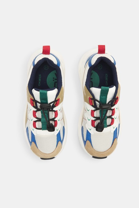 Zapatillas running cordones autoajustables marrón niño 2