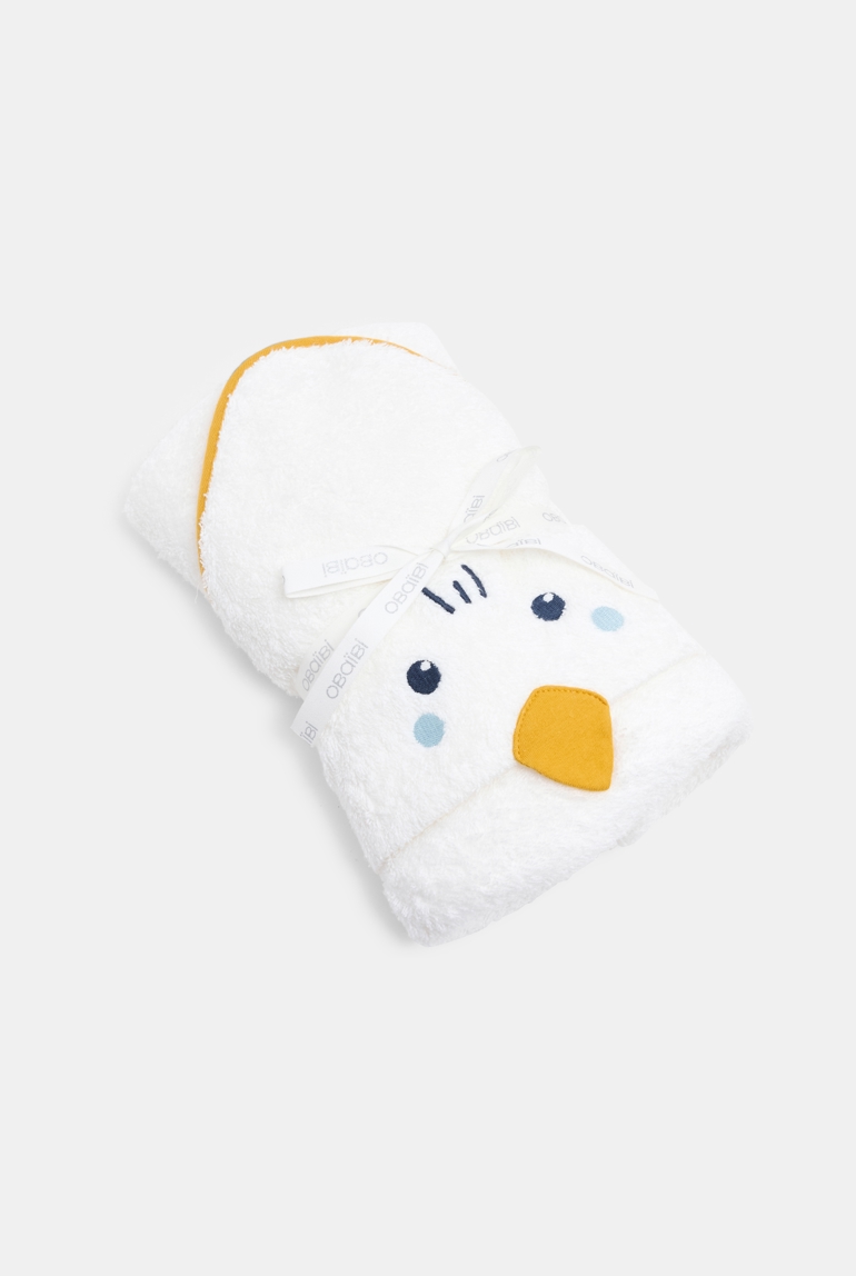 Cape de bain éponge jaune bébé naissance garçon 1