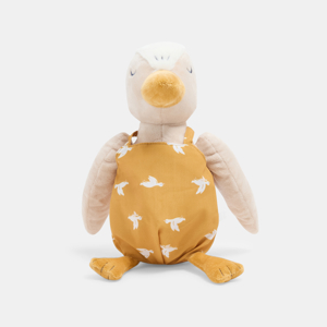 Doudou velours oiseau jaune bébé naissance