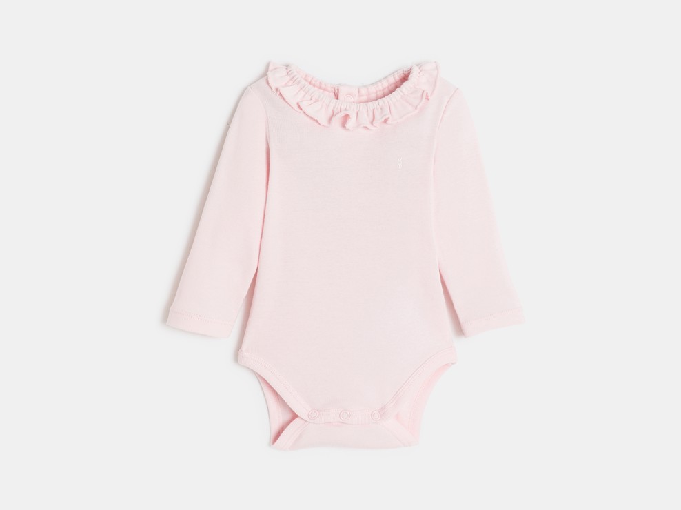 Robe à bretelles velours fleurs et body rose bébé fille 2