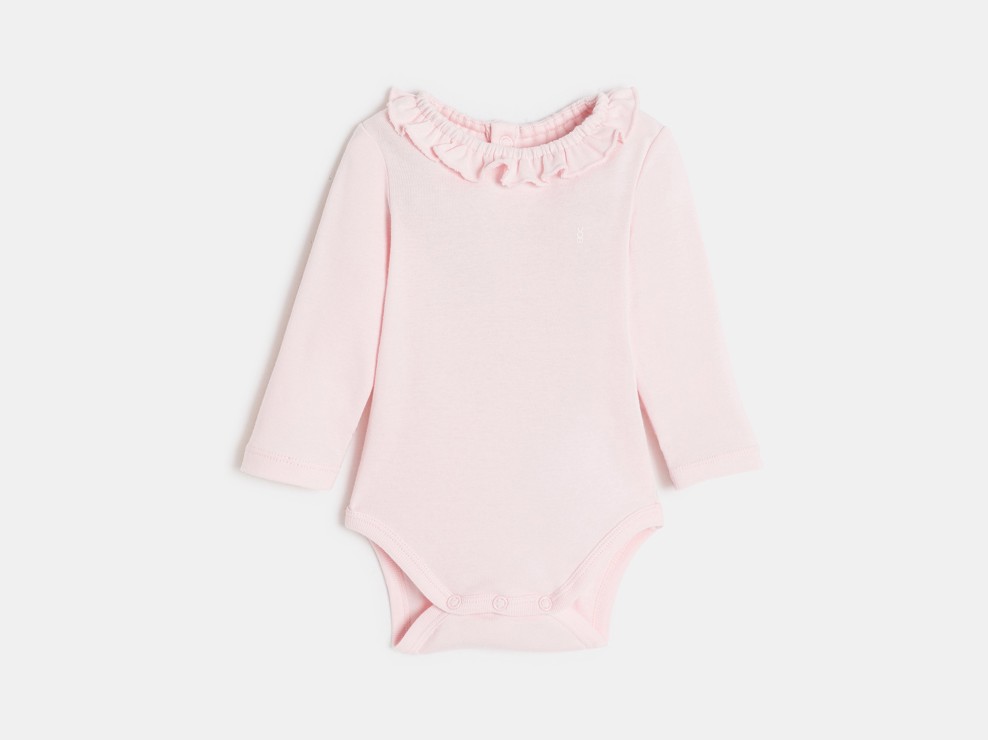 Welurowa sukienka na szelkach w kwiatki + różowe body niemowlę dziewczynka 2