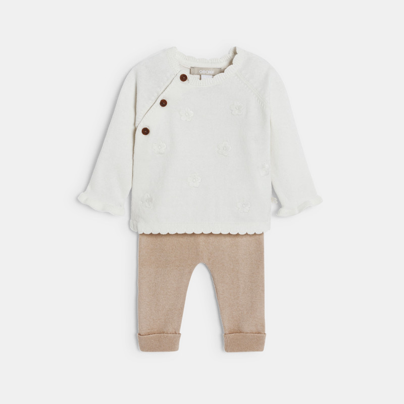 Strickset Kleinkind hellbeige