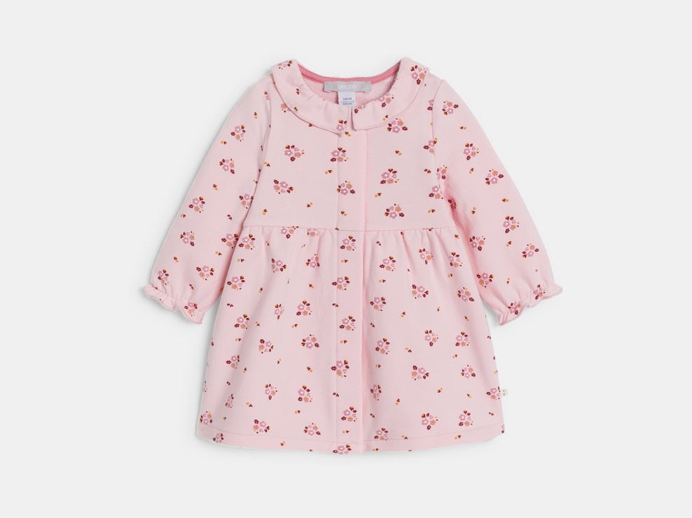 Robe imprimée bébé fille rose 2