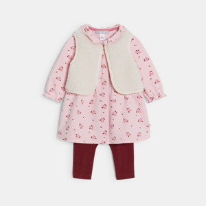 Bedrucktes Kleid Kleinkind Mädchen rosa