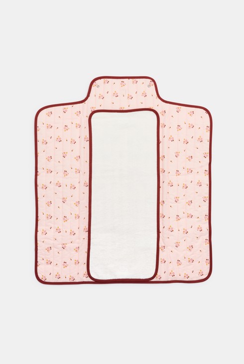 Wickelunterlage für die Reise rosa geblümt Geburt Mädchen 2