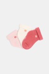 Chaussettes fleurs rose bébé naissance fille (lot de 3)