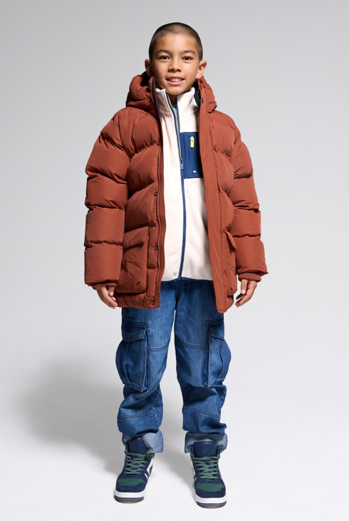 Doudoune garçon marron 1
