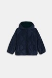 Blouson réversible moumoute/matelassée bleu marine Garçon