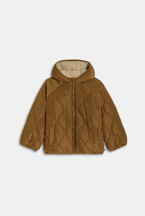 Wendejacke Fellbesatz/Steppung braun Jungen 1