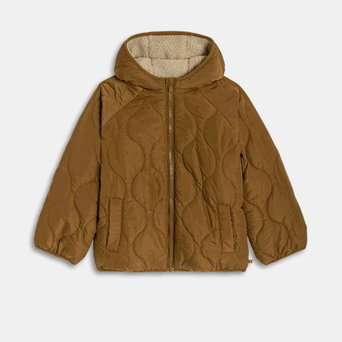 Wendejacke Fellbesatz/Steppung braun Jungen 2