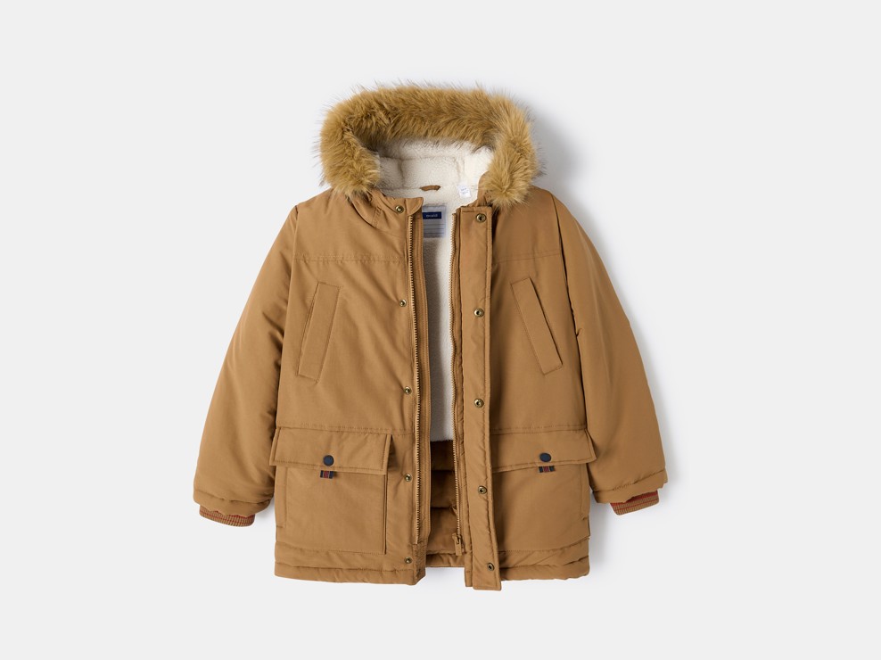 Parka doublée marron garçon 2