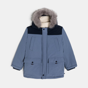 Warmer, wasserabweisender Kapuzenparka in Blau für Jungen