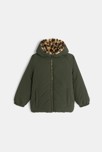 Blouson réversible doublé vert fille