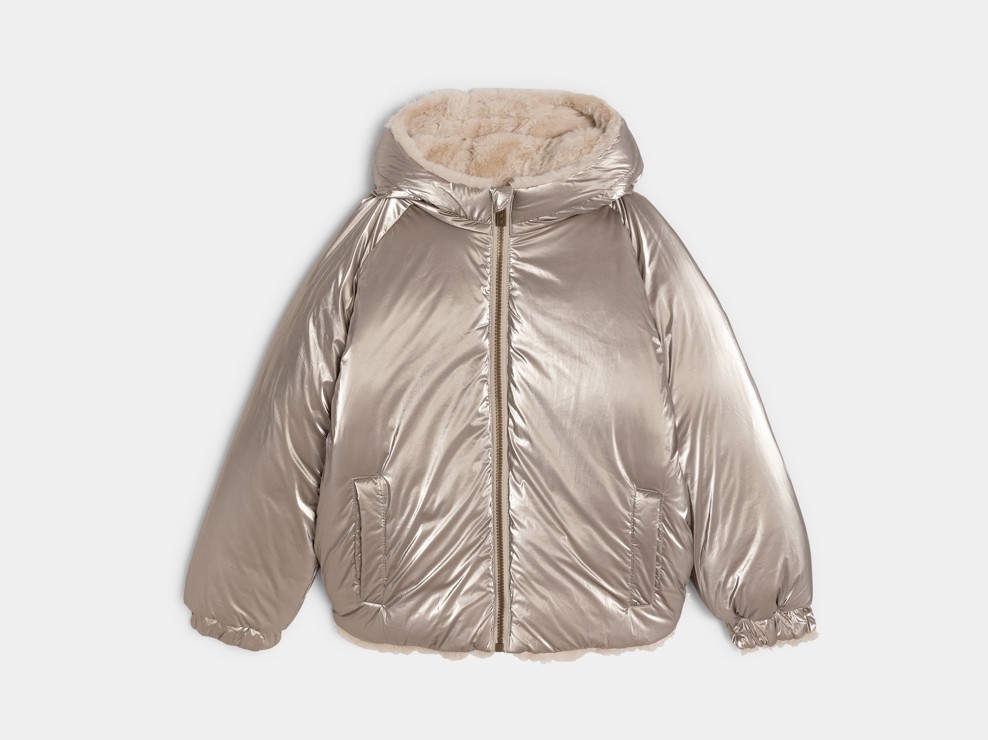 Gefütterte Wendejacke in Gelb für Mädchen 1