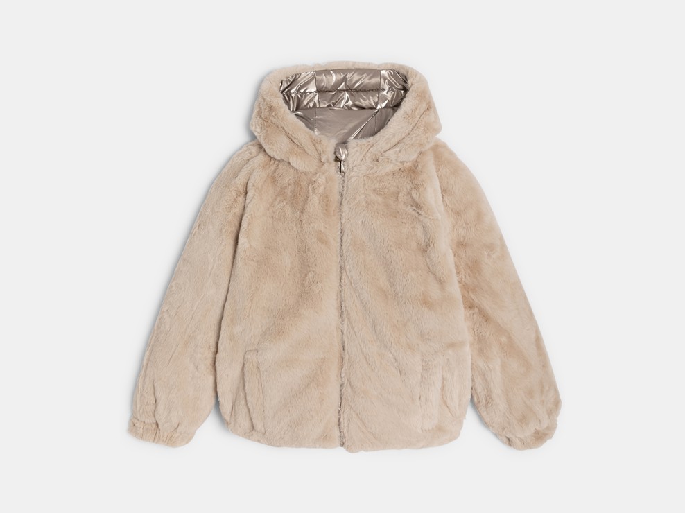 Gefütterte Wendejacke in Gelb für Mädchen 2