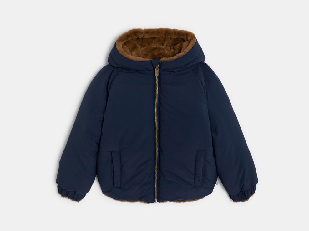 Gefütterte Wendejacke in Blau für Mädchen 1