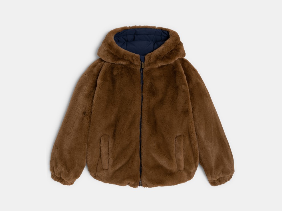 Gefütterte Wendejacke in Blau für Mädchen 2