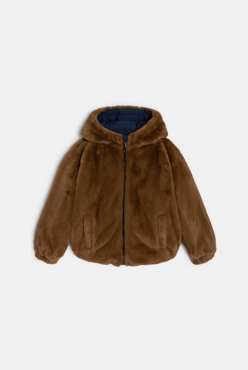 Blouson réversible doublé bleu fille 2