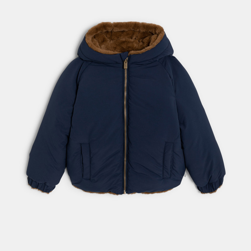 Gefütterte Wendejacke in Blau für Mädchen