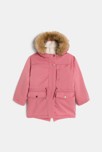 Parka 2 en 1 déperlante + gilet amovible rose Fille