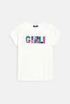 T-shirt à message blanc Fille