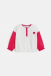 Sweat bébé fille bicolore