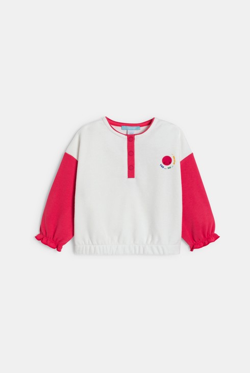 Sweat bébé fille bicolore