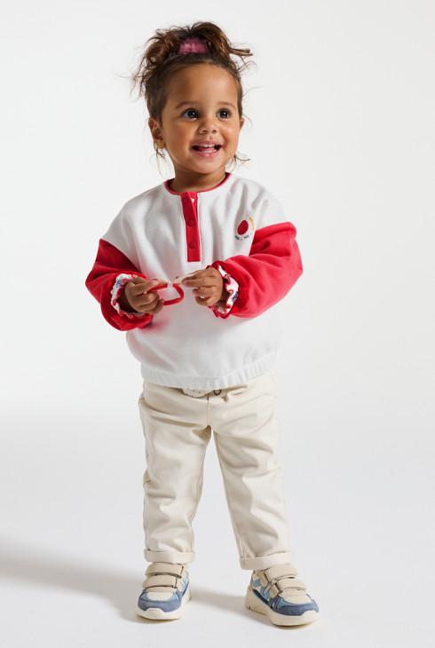 Baby girl's two-tone sweatshirt 1