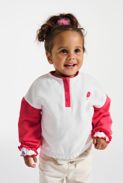 Sudadera bebé niña bicolor 2